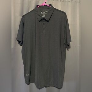 BYLT Men's Pulse SS Black Polo Shirt, size Large